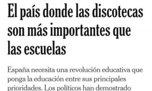 "'The New York Times' descubre que las prioridades de España son el fútbol, las playas, las corridas y las discotecas... Se nota que las noticias tardan en llegar al otro lado del charco"