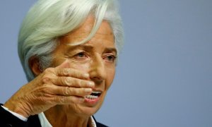 La presidenta del BCE, Christine Lagarde, en una rueda de prensa en Fráncfort. REUTERS/Ralph Orlowski