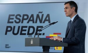 El presidente del Gobierno, Pedro Sánchez, este domingo. EFE
