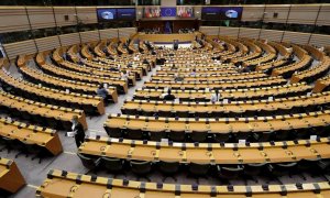 Vista del hemiciclo del Parlamento Europeo en Bruselas.