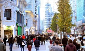 Vista general de la Gran Vía madrileña el pasado 29 de noviembre.