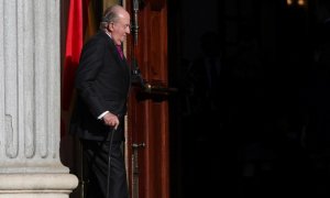 El rey emérito Juan Carlos I, a su entrada al Congreso de los Diputados, en la celebración del 40 aniversario de la Constitución.