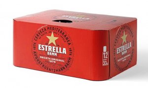 Nuevo embalaje de cartón de Estrella Damm.