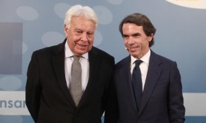 Imagen de archivo de los expresidentes Felipe González y José María Aznar. - Europa Press