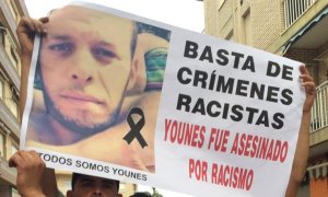 Un momento de la protesta contra los crímenes racistas.