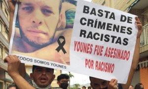 Un momento de la protesta contra los crímenes racistas.