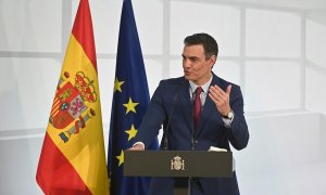 El presidente del Gobierno, Pedro Sánchez, durante un acto de homenaje a la comunidad educativa el pasado sábado.