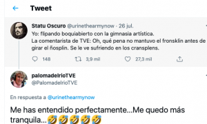 La mítica periodista de TVE Paloma del Río responde en Twitter con humor... y recibe mucho amor