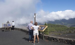 Mirador de Cumbre Vieja, una zona al sur de la isla que podría verse afectada por una posible erupción volcánica.