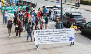 Huelga de interinos de la enseñanza, sanidad y administración pública