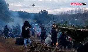 Llegada masiva de migrantes a la frontera entre Bielorrusia y Polonia