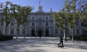 La fachada del Tribunal Supremo, a 15 de octubre de 2021, en Madrid.