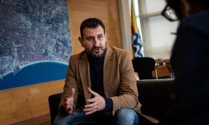 L'alcalde de Badalona, Rubén Guijarro, durant l'entrevista amb 'Públic'.