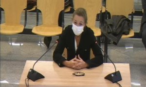 Susana García-Cereceda, declarando como investigada en la Audiencia Nacional