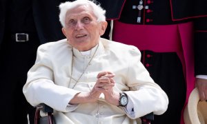 22/06/2020 El Papa Emérito Benedicto XVI en el aeropuerto de Múnich