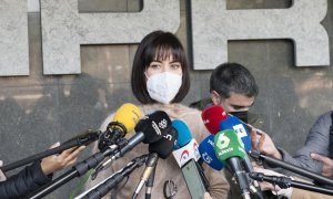 01/02/2022-a ministra de Ciencia e Innovación, Diana Morant, ofrece declaraciones a los medios tras visitar la sede de Hipra, a 4 de enero de 2022, en Amer, Girona, Catalunya, (España).