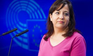 11/02/22-Imagen de Iratxe García Pérez en la sede del Parlamento Europeo.