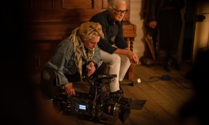 Ari Wegner con Jane Campion, en el rodaje de 'El poder del perro'.