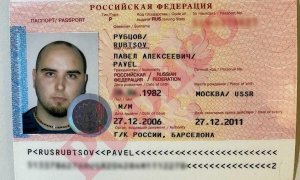 Pasaporte ruso, ya caducado, de Pablo González