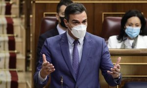 24/03/2022. El presidente del Gobierno, Pedro Sánchez, interviene en una sesión plenaria en el Congreso de los Diputados, a 20/03/2022.