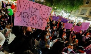 Un grupo de mujeres participa en una manifestación por el 8M, Día Internacional de la Mujer, a 8 de marzo de 2022, en Murcia