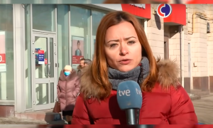25/04/2022. La periodista Érika Reija como corresponsal en Rusia.
