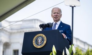 El presidente estadounidense, Joe Biden, este domingo 15 de mayo en Washington.