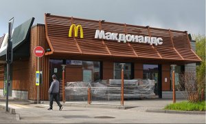 16/5/22 Restaurante McDonald's cerrado, en Podolsk, a las afueras de Moscú