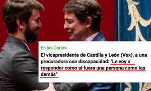 Indignación por las palabras del vicepresidente de Castilla y León a una procuradora con discapacidad: "Esto es la ultraderecha. Nauseabundo"