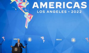 09/06/2022 - El presidente de EEUU, Joe Biden, pronuncia su discurso durante el evento inaugural de la IX Cumbre de las Américas este miércoles, en Los Ángeles, California.