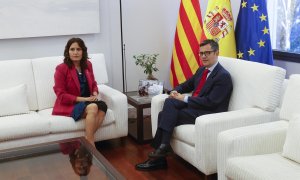 El ministro de la Presidencia, Félix Bolaños (d), se reúne con la consellera de la Presidencia de la Generalitat, Laura Vilagrà (i), este miércoles en el Palacio de la Moncloa en Madrid