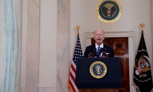 El presidente de EEUU, Joe Biden, durante su comparecencia tras conocer la sentencia del Tribunal Supremo que revoca la constitucionalidad del derecho al aborto.
