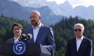 El presidente del Consejo Europeo, Charles Michel, durante la cumbre del G7 en Baviera, Alemania.