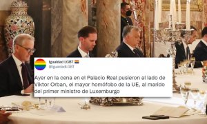 Sientan al homófobo Viktor Orbán junto al marido del primer ministro de Luxemburgo y reina la socarronería: "Ya es mala suerte o mala leche"