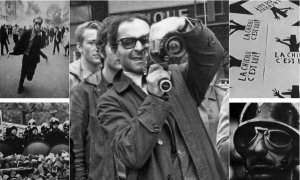 Jean-Luc Godard y varios fotogramas de los ‘Cinétracts’, que inmortalizaron Mayo del 68.