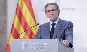 13/09/2022-El conseller de Economía de la Generalitat, Jaume Giró durante la rueda de prensa en la que ha anunciado que el Govern ha aprobado este martes el techo de gasto no financiero de la Generalitat para 2023