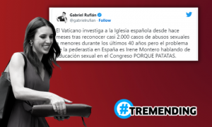 La extrema derecha se lanza a atacar a Irene Montero con un bulo sobre la pederastia y Rufián recuerda los abusos de la "Iglesia española"