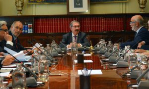 Rafael Mozo preside el pleno extraordinario del CGPJ de este jueves, 13 de octubre, el primero sin Carlos Lesmes como presidente.