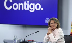 La vicepresidenta y ministra para la Transición Ecológica, Teresa Ribera, en la rueda de prensa tras el Consejo de Ministros.