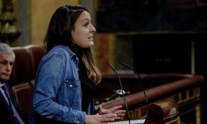 24/11/2022.- La portavoz de la CUP en el Congreso, Mireia Vehí, interviene durante una sesión plenaria. Carlos Luján / Europa Press