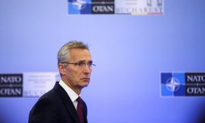 El secretario general de la OTAN, Jens Stoltenberg, durante la cumbre de ministros de Exteriores de la Alianza en Bucarest, a 30 de noviembre de 2022.