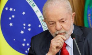 El presidente de Brasil, Luiz Inacio Lula da Silva, durante un desayuno con la prensa en el Palacio de Planalto, situado en la capital del país, el 12 de enero de 2023