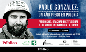 Cartel del evento 'Pablo González: un año preso en Polonia'