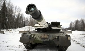 16/02/2023. Tanque Leopard 2A6 del Ejército finlandés, a 1 de febrero de 2023, en Hameenlinna  (Finlandia).