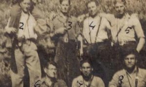 Guerrilleros asistentes al congreso fundacional en Ferradillo, en abril de 1942.