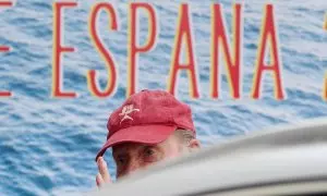 Juan Carlos I durante la clausura la 3ª Regata del IV Circuito Copa de España 2022, a 22 de mayo de 2022, en Sanxenxo, Pontevedra.