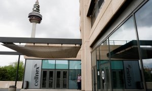 Sede del operador de infraestructuras de telecomunicaciones Cellnex, en Madrid, junto a la torre 'Torrespana' (también conocida como el 'Pirulí'). REUTERS/Susana Vera