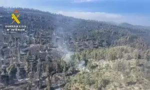 El incendio de La Palma ya afecta al Parque Nacional de la Caldera de Taburiente