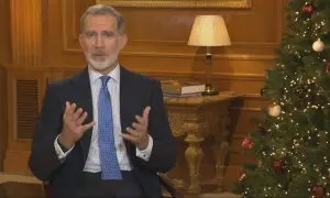 El rey Felipe VI en su tradicional discurso de Nochebuena.