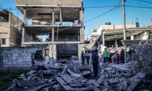 Varios edificios derrumbados tras los ataques de Israel en Rafah, a 4 de febrero de 2024